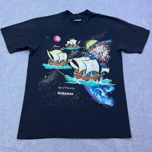 VTG 1992 Age of Discovery Space Tee Large Double Sided Single Stitch‎ USA Made